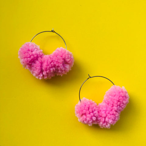 Pom Pom Hoops - Francis Tripple (pink)