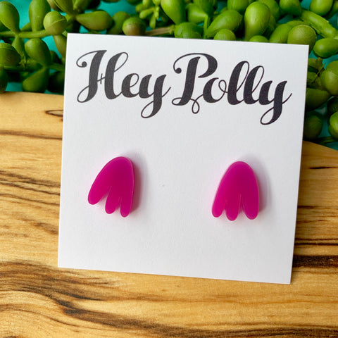 Studs - Fran (fuchsia purple acrylic)