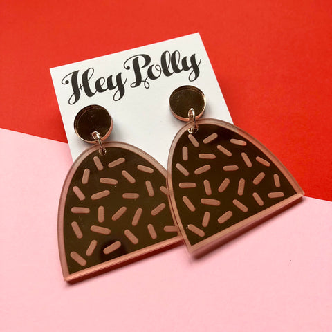 DANGLE - Connie Confetti LUX (rose gold mirror acrylic)