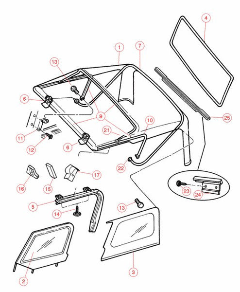 How To Install 1997 2006 Jeep Wrangler Tj Oem Soft Top Hardware Stryker Motors