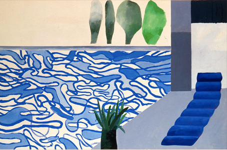 David Hockney Picture of a Hollywood Swimming Pool 1964 - acrylic on canvas 36x48 in.