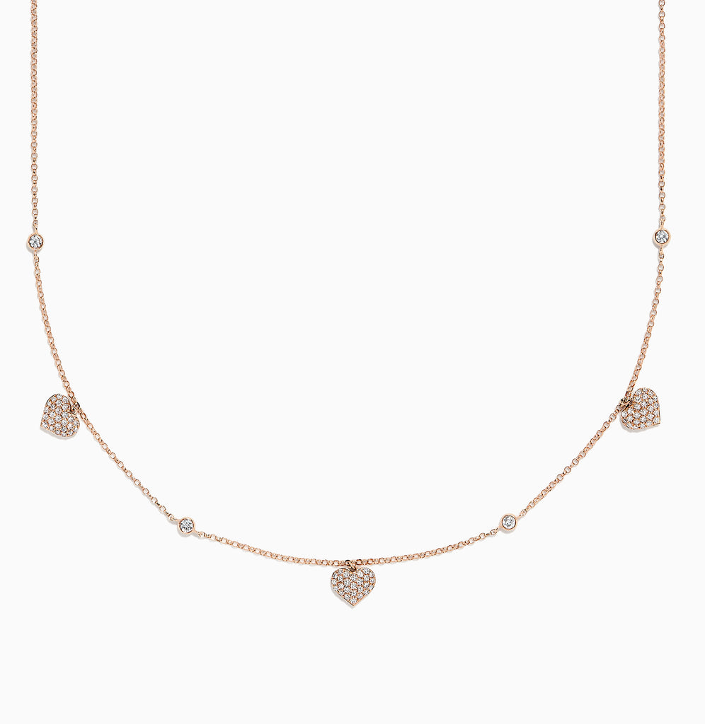 effy rose gold necklace