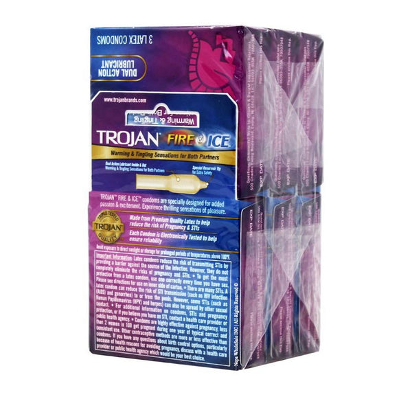Trojan Fire And Ice Dual Action Condoms 6 Pack Rafaelos