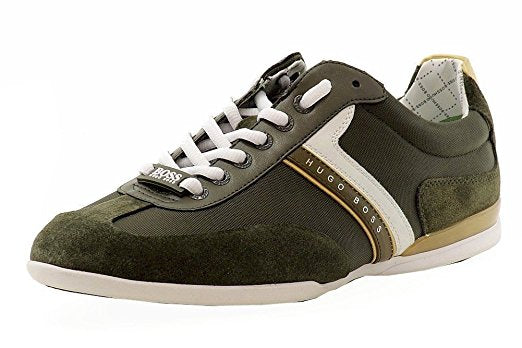 Wissen patroon Terugbetaling Hugo Boss Men's Spacito Fashion Dark Green Leather Sneakers Shoes (502 –  Rafaelos
