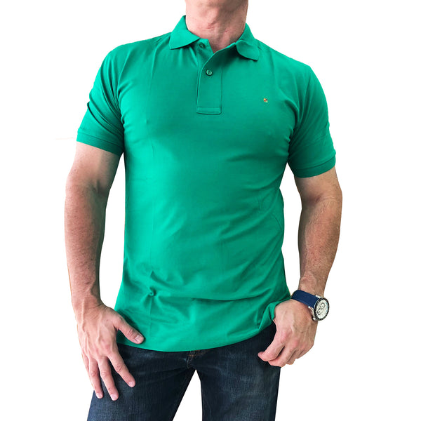green polo shirt outfit
