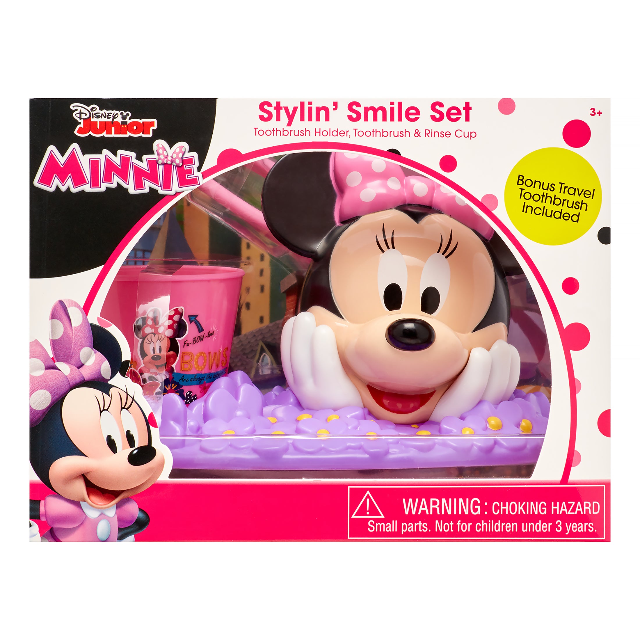 Disney Junior Minnie 3-Piece Stylin' Smile Toothbrush and Holder Set –  Rafaelos