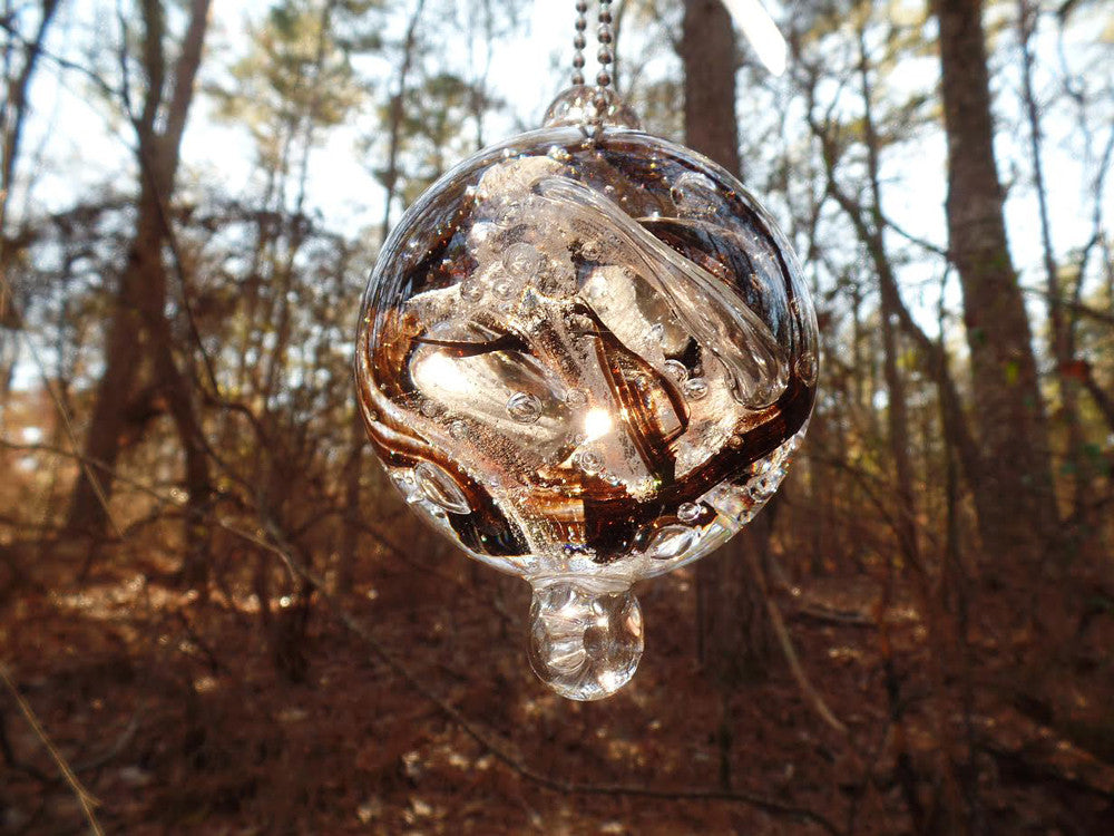 Glass Orb with Cremated Remains of Abandoned Dog