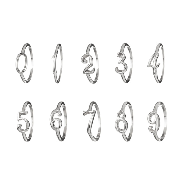 Code Number Ring Sterling Sterling Silver