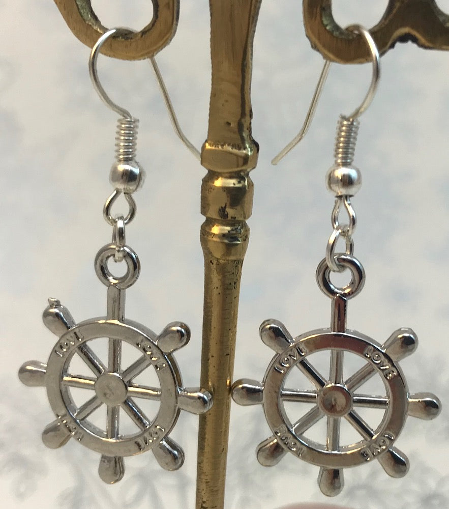 dharma wheel earrings