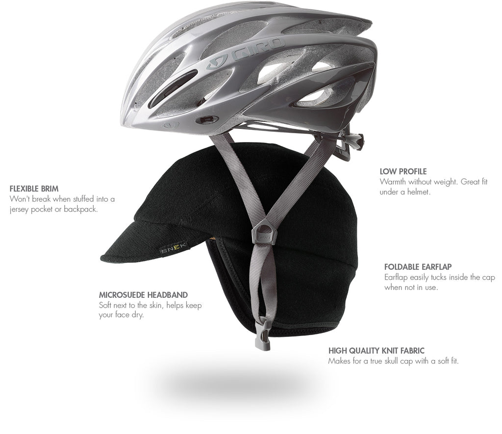 winter cycling cap under helmet