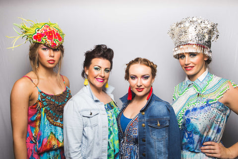 Vibrant cultural headpieces fashion industry event