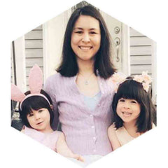 Headshot of Teacher Natasha Akery with her two daughters.