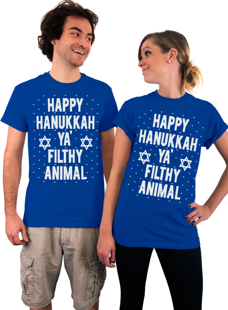 Happy Hanukkah Ya Filthy Animal T-Shirt - Unisex T-Shirt