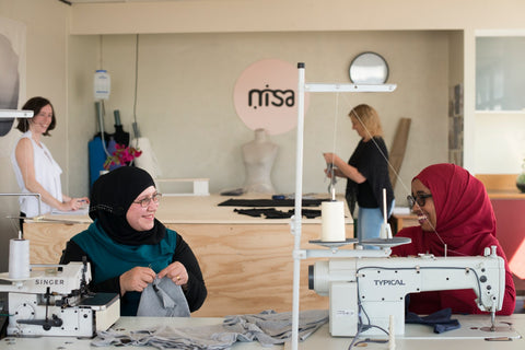 women working in the nisa workshop