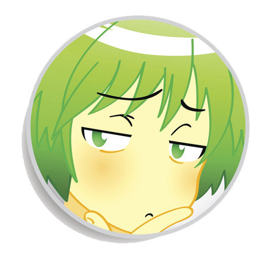 Colorful Anime Girl Face Emoji Icon Button 8 Vinyl Decal Sticker