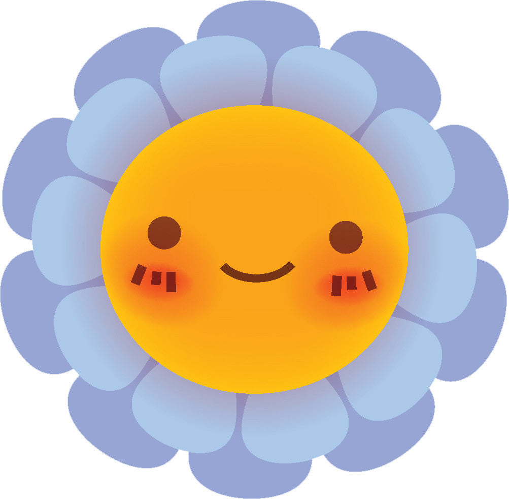 Cute Blushing Flower Cartoon Emoji #4 Vinyl Decal Sticker – Shinobi