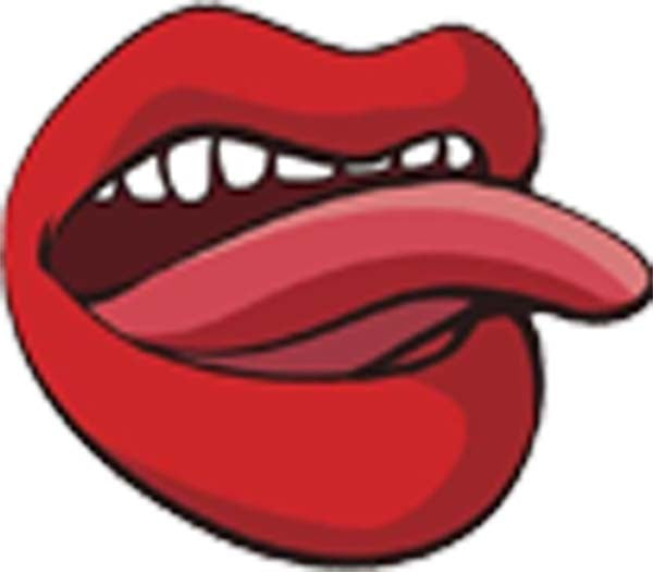 Divine Designs Sexy Red Luscious Kissing Lips Cartoon 3 Vinyl Decal