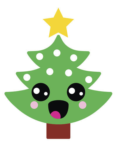 Happy Holiday Christmas Tree Emoji #9 Vinyl Decal Sticker – Shinobi Stickers