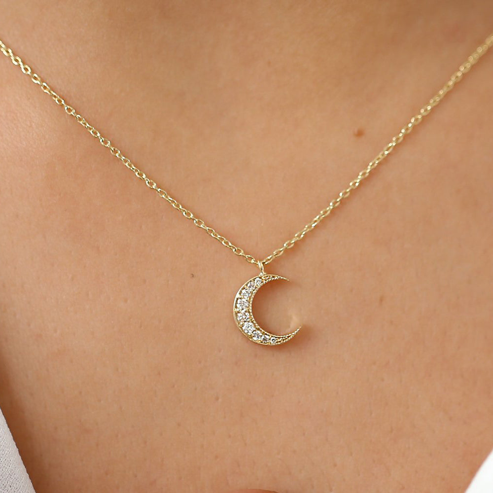 CRESCENT MOON CHARM WITHOUT A CHAIN 14K GOLD
