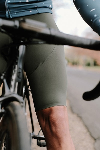 olive green bike shorts