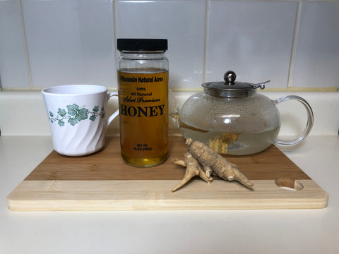Wisconsin American Ginseng Root Tea With Honey