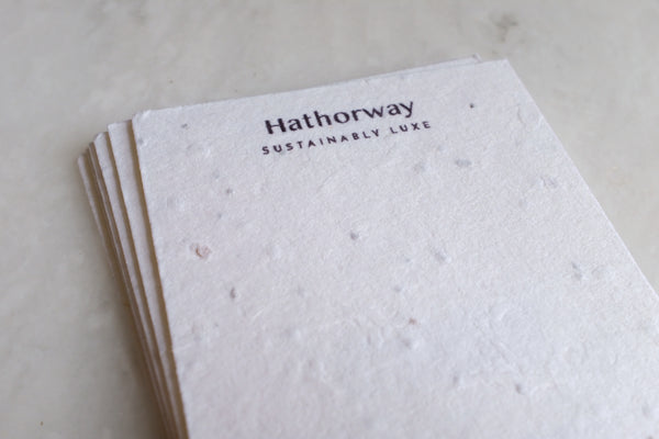 Sustainable jewelry brand uses seed paper for horn jewelry packaging