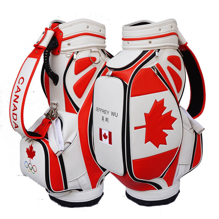 Canada flag golf bag: Personalized Canada staff tour bag – My Custom Golf Bag Global