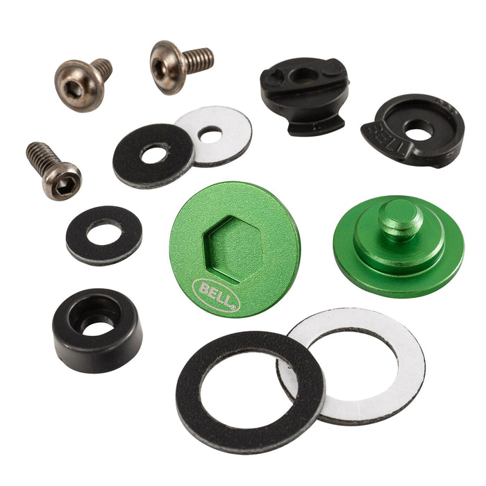 Bell PIVOT KIT (SE07-SE077) Compatible with the HP77, HP7, RS7C LTWT, RS7SC LTWT, RS7 Carbon, RS7K Carbon, RS7, RS7K, KC7-CMR Carbon, and KC7-CMR Helmets - Green - Fast Racer