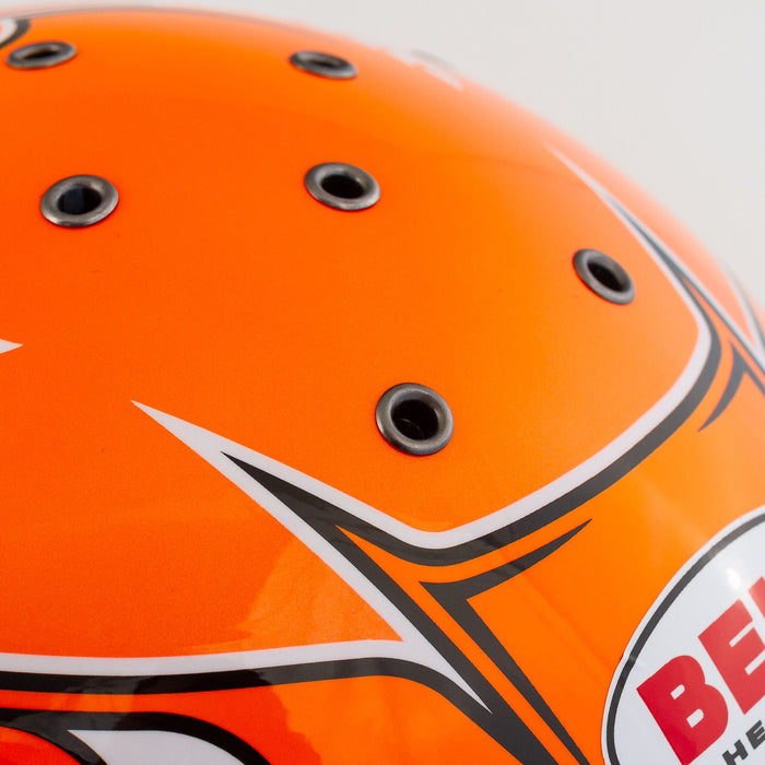Bell KC7-CMR Youth Kart Helmet - Champion Orange - Top Details - Fast Racer