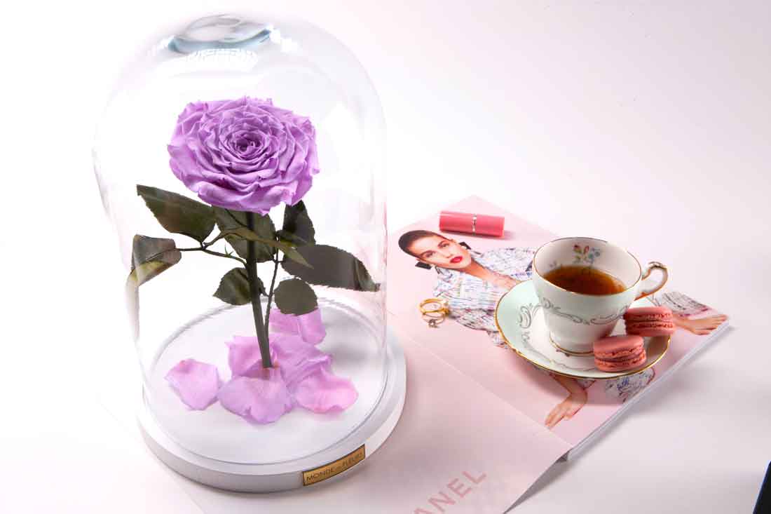 Personalisierte Hochzeitsgeschenke Rose im Glas