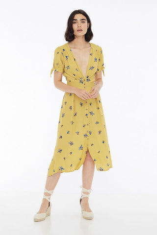 arc apparel yellow summer dress