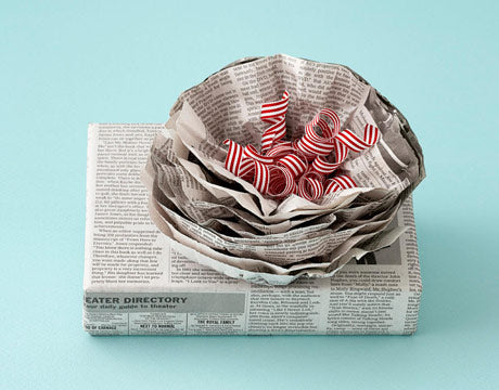 newspaper christmas wrapping paper