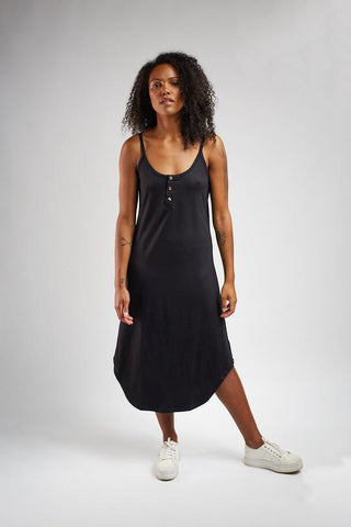 wisefolk long black dress