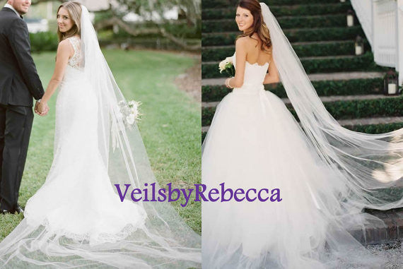 tulle cathedral veil