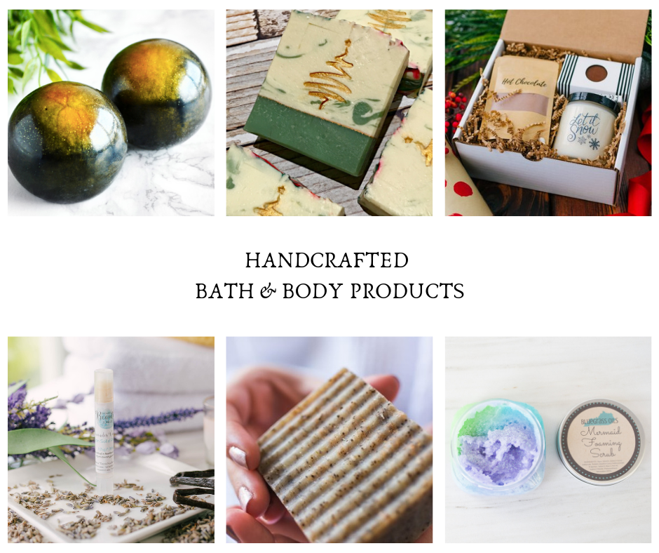 Handcrafted Bath and Body Products Curated by Bonfire Design 2018 Holiday Gift Guide Blog Post