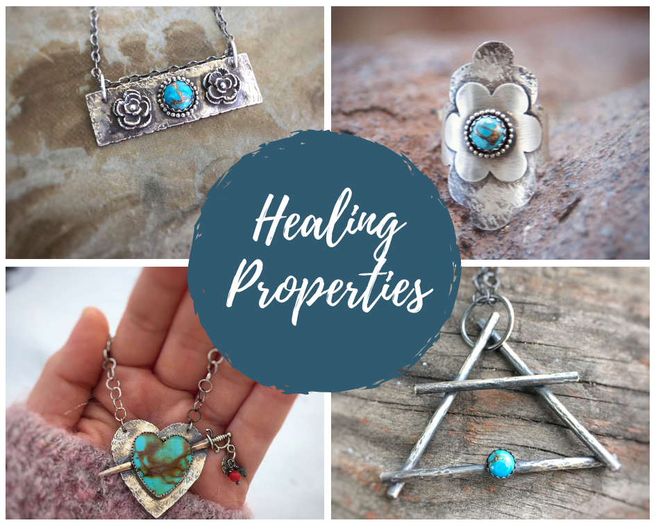 Bonfire Jewelry Design Healing Properties Necklaces and Ring Turquoise 