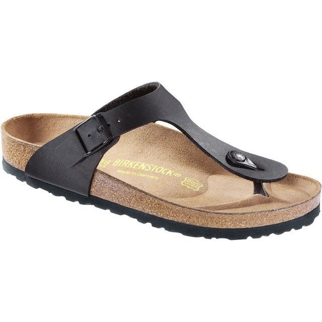 BIRKENSTOCK GIZEH BLACK BIRKO-FLOR NARROW