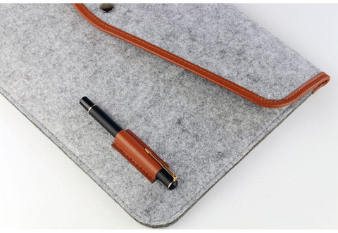Felt Laptop/Tablet Sleeve with Leather Edges