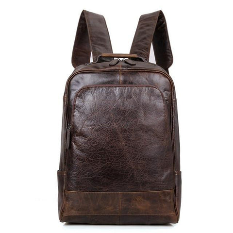 Genuine Vintage Style Leather Travel Backpack