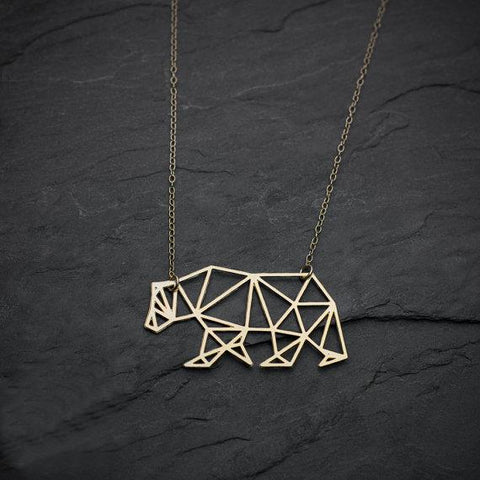 Geometric Bear Necklace