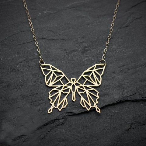 Geometric Butterfly Necklace