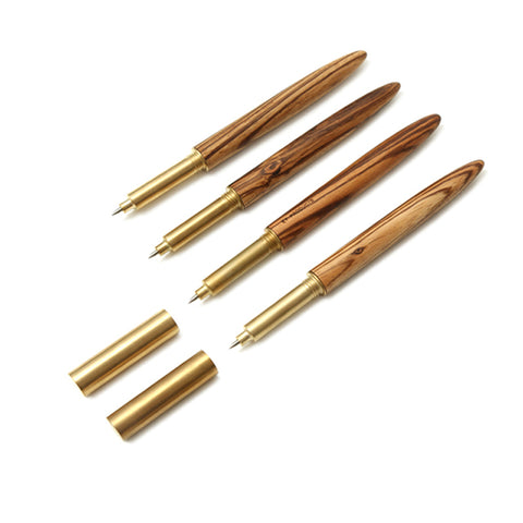 Hand Made Solid Wood Brass Refill Pen