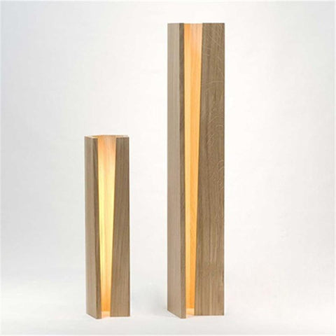 Modern Wood Slit Table Lamp