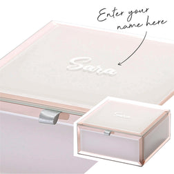 Personalised Small Blush Sara Jewellery Box