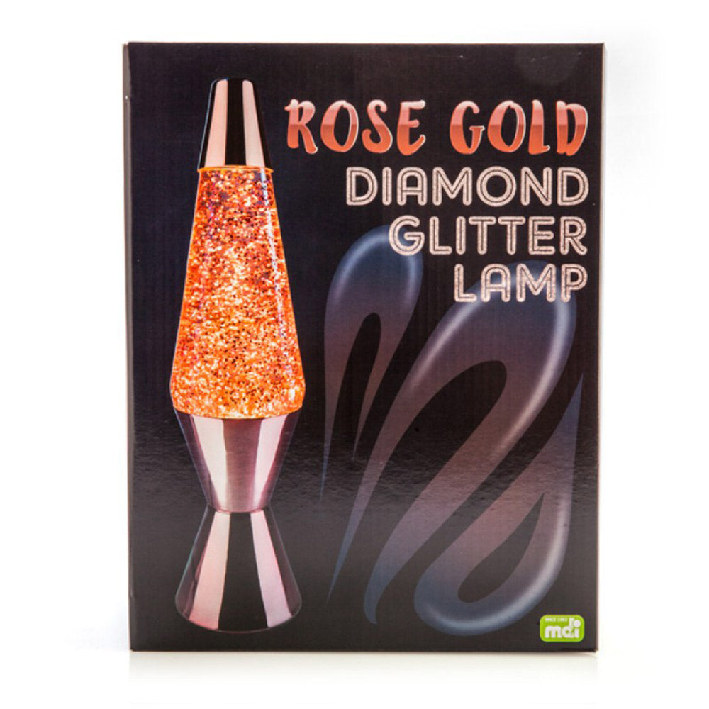 rose gold glitter lamp