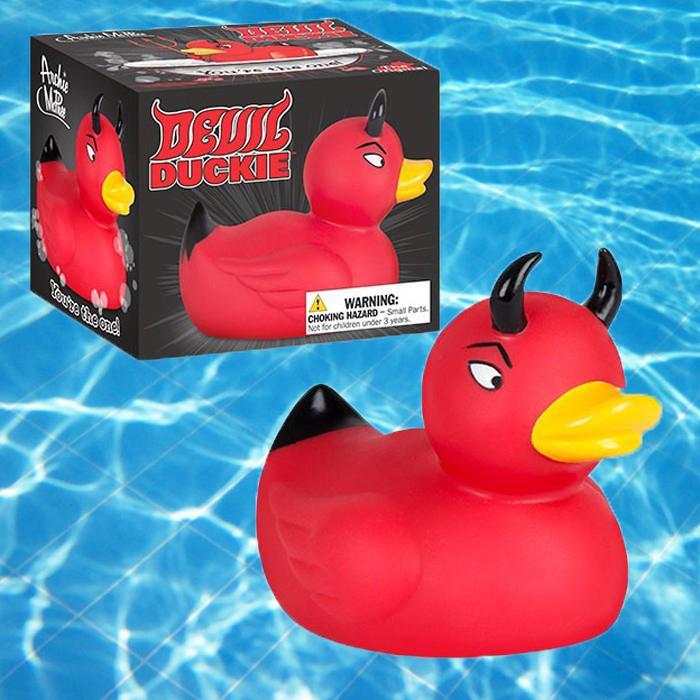 The Original Yellow Devil Duckie Rubber Duck Bath Tub Toy by Accoutrements