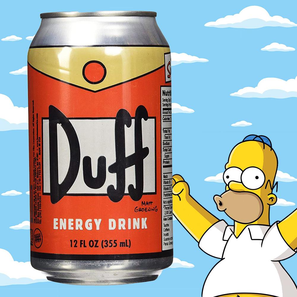 The Simpsons Official Duff Beer Energy Drink 375ml - Yellow Octopus