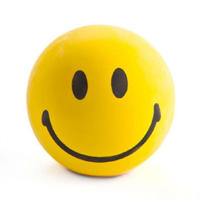 yellow smiley face stress ball