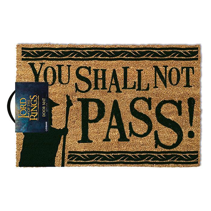 Official Lord Of The Rings You Shall Not Pass Door Welcome Mat