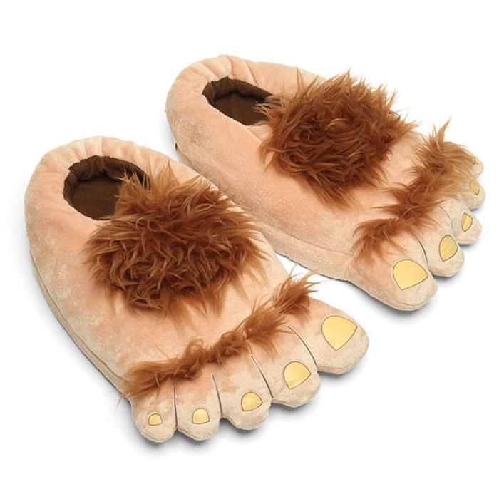 white monster feet slippers